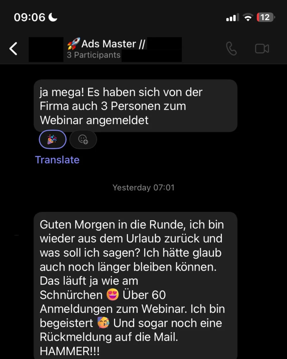 Chat aus der Zusammenarbeit